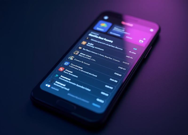 Dashboard de productividad con tareas y calendario en smartphone