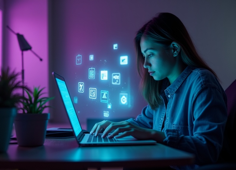 Estudiante realizando un test de orientación vocacional digital